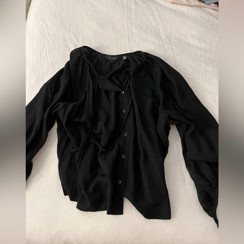 Black dress peasant shirt